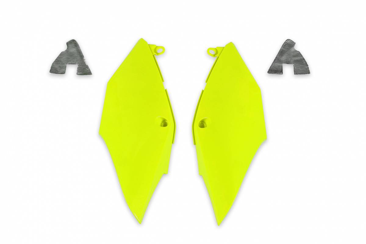 FIANCATINE-LATERALI-COMPATIBILE-CON-HONDA-CRF-250RX-2019-2021-GIALLO FLUO-DFLU