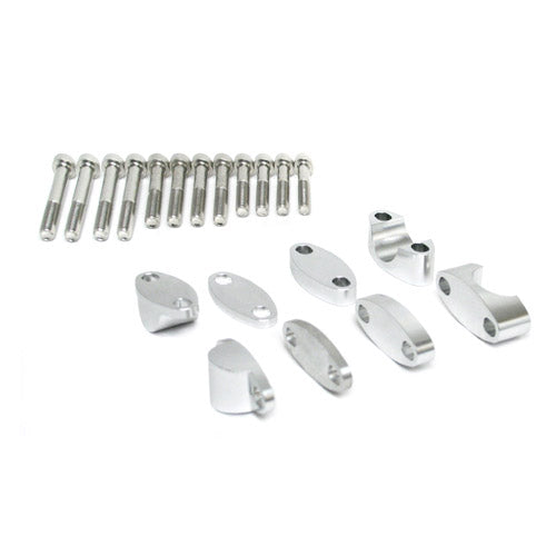 KIT RIALZI PER MANUBRIO 28.6 MM GRIGI - WRP