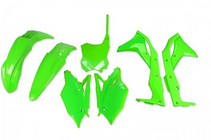 KIT-PLASTICHE-COMPATIBILE-CON-KAWASAKI-KXF-250-2017-2017-VERDE FLUO-AFLU