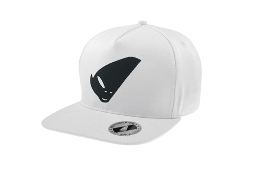 CAPPELLINO BIANCO CON LOGO ALIENO NERO