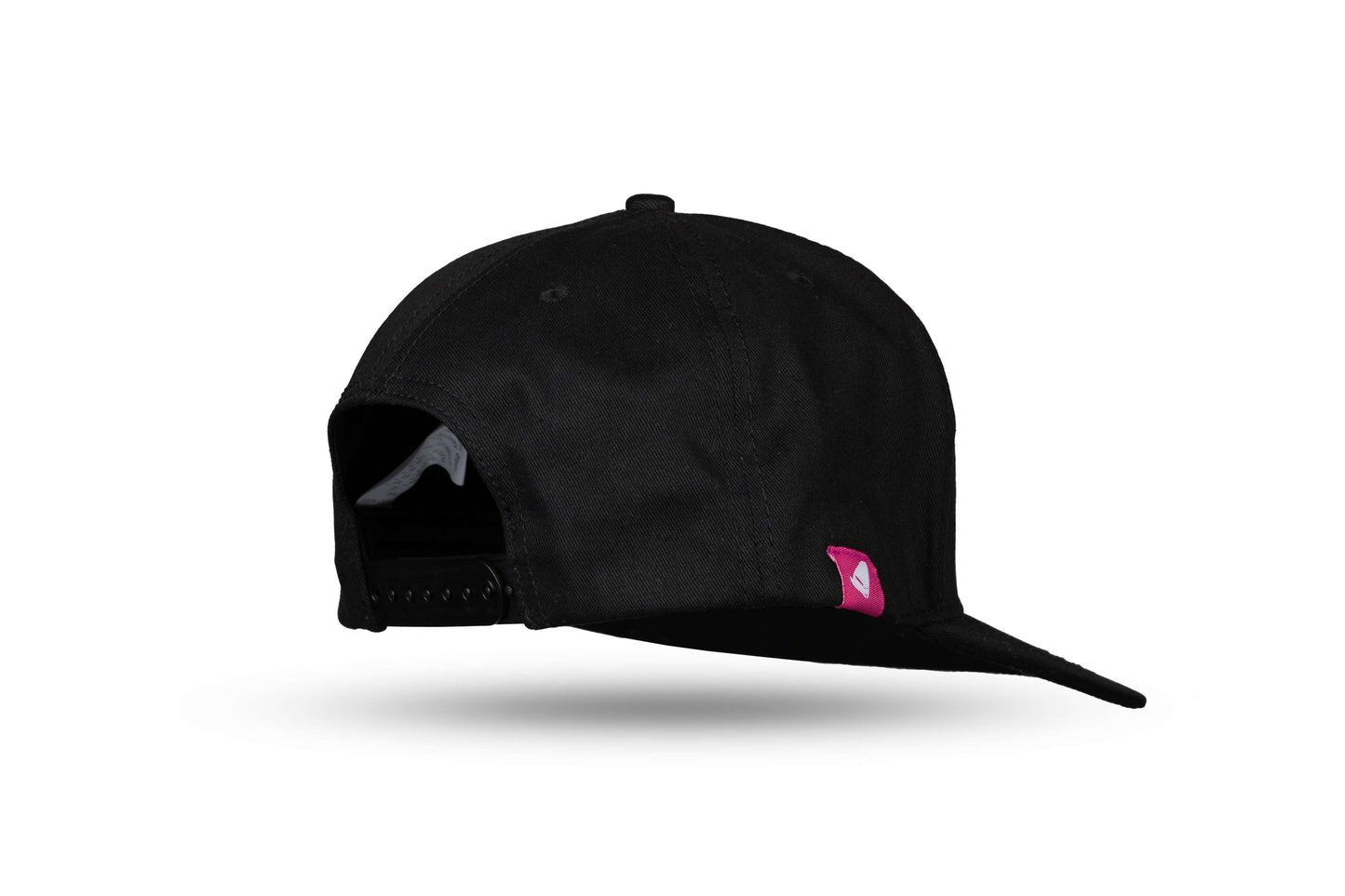 CAPPELLINO NERO LOGO ALIENO ROSA