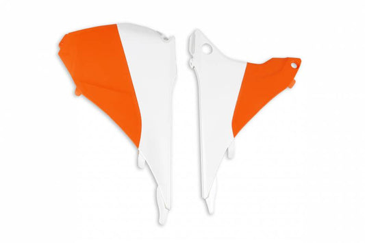 COPERCHIO SCATOLA FILTRO PER KTM EXC 250 2014-2016 / BIANCO-ARANCIO / OEM 15-16