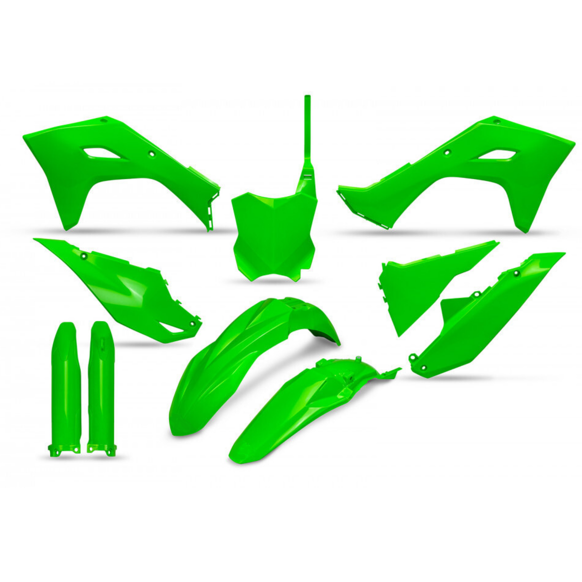 FULL-KIT-PLASTICHE-COMPATIBILE-CON-KAWASAKI-KXF-450-2024-2026-VERDE FLUO-AFLU