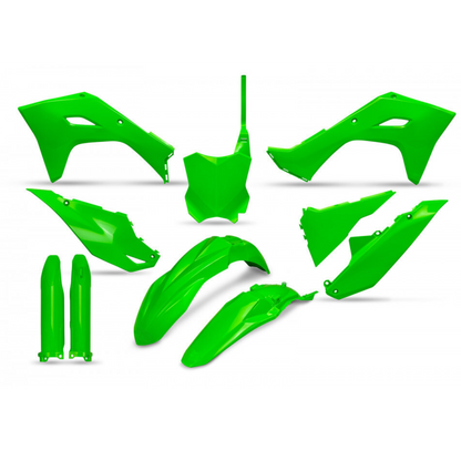 FULL-KIT-PLASTICHE-COMPATIBILE-CON-KAWASAKI-KXF-450-2024-2026-VERDE FLUO-AFLU