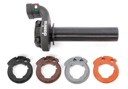 COMANDO GAS DOMINO BIFILO CON 4 GHIERE, SENZA MANOPOLE "KRK EVO" CROSS/ENDURO BIFILO