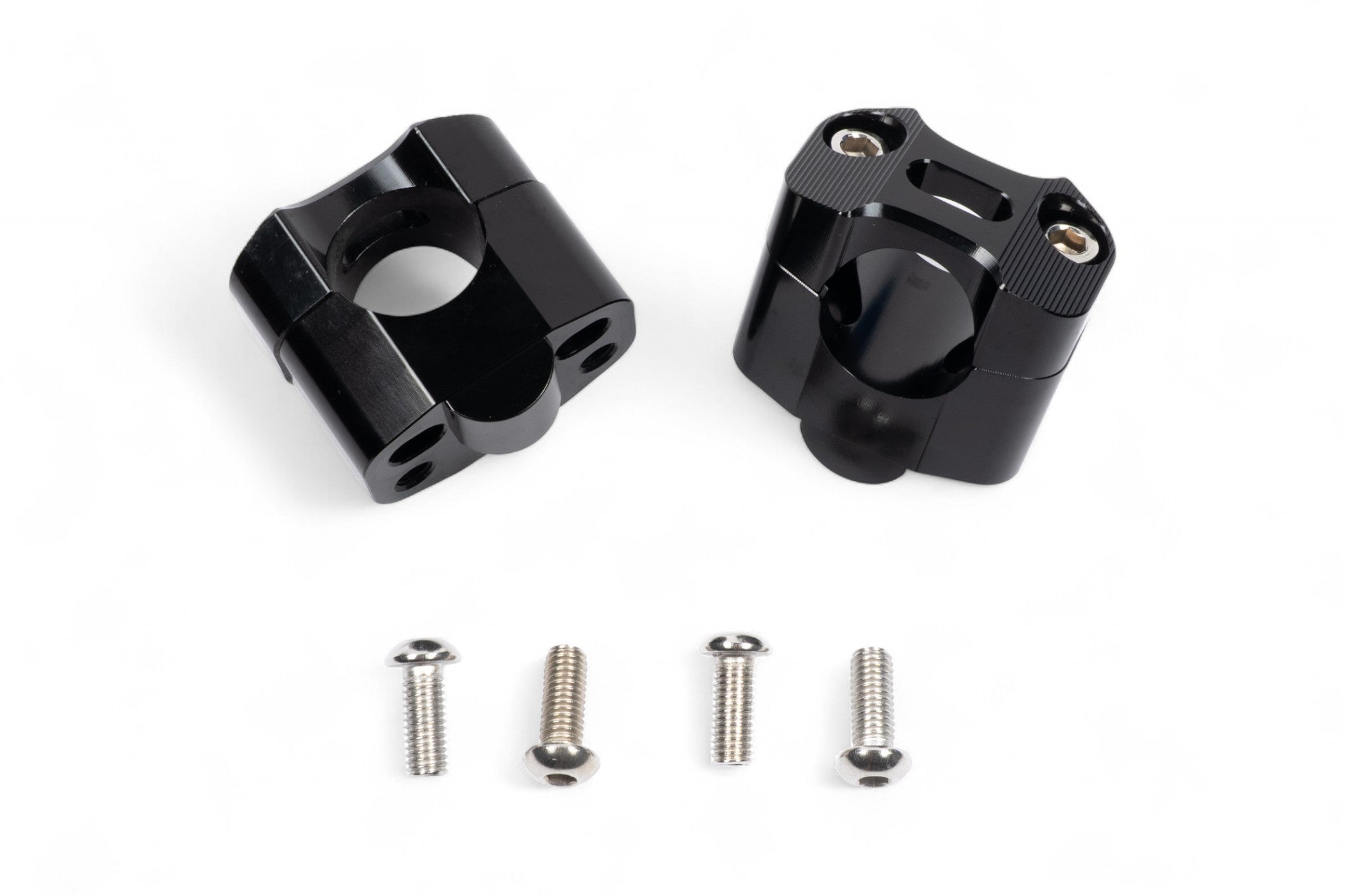 ACCESSORIO MANUBRIO ADATTATORI RIALZATI DA 25MM PER PASSARE DA Ø 22MM A Ø 28,6MM - NERO