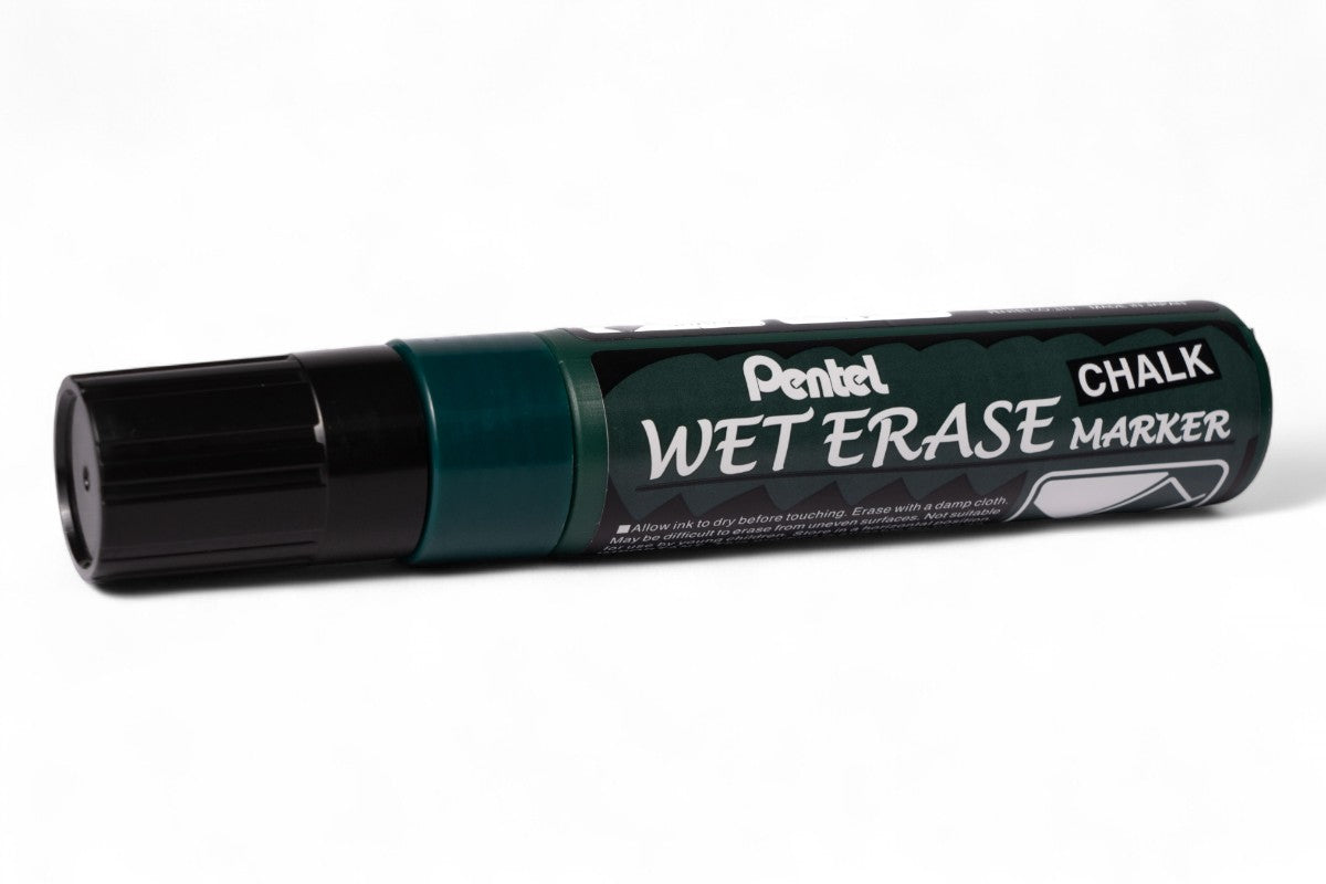 MARCATORE CANCELLABILE WET ERASE PER LAVAGNE - PUNTA A SCALPELLO "JUMBO" DA 10-15MM - NERO MOTOCROSS MARKETING