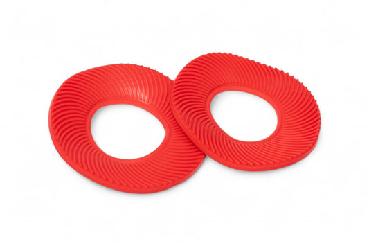 ACCESSORIO MANOPOLE COPPIA ANELLI IN GOMMA PER - ROSSO