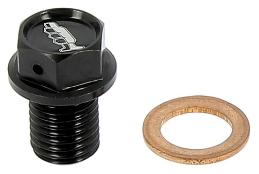 TAPPO DRENAGGIO OLIO CON INSERTO MAGNETICO M12 X 15MM PASSO 1,50 - NERO HONDA CR 125 (90-07) MOTOCROSS MARKETING