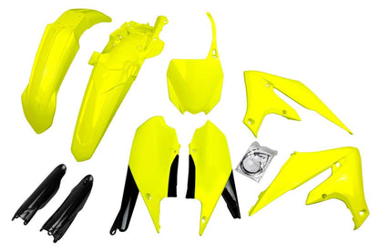 FULL-KIT-PLASTICHE-COMPATIBILE-CON-YAMAHA-YZF-450-2018-2022-GIALLO FLUO-DFLU