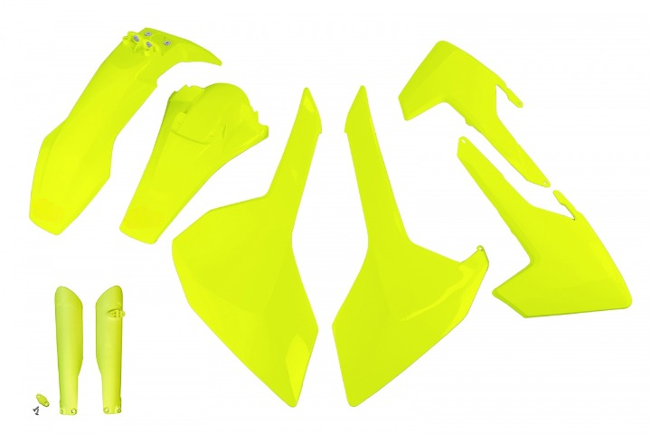 FULL-KIT-PLASTICHE-COMPATIBILE-CON-HUSQVARNA-TE-300-2017-2019-GIALLO FLUO-DFLU