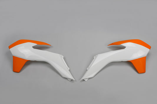 BOBINAS DE RADIADOR PARA KTM SX-F 250 2013-2015 / OEM 15 / BLANCO-NARANJA