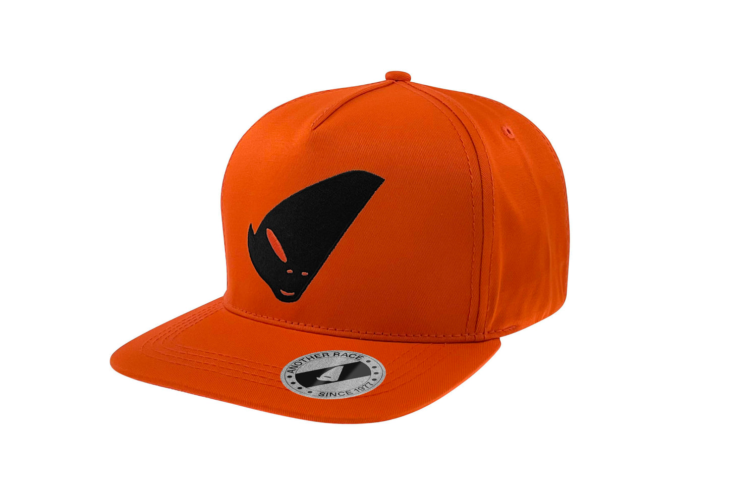 CAPPELLINO ARANCIO CON LOGO ALIENO NERO