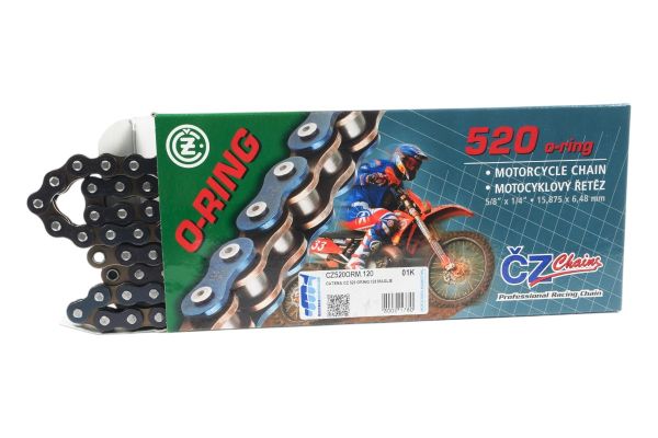 CATENA CZ 520 - 120 MAGLIE - NERO - CON O-RING