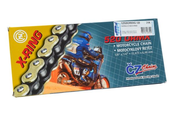 CATENA CZ 520 M - 120 MAGLIE - ORO - CON X-RING