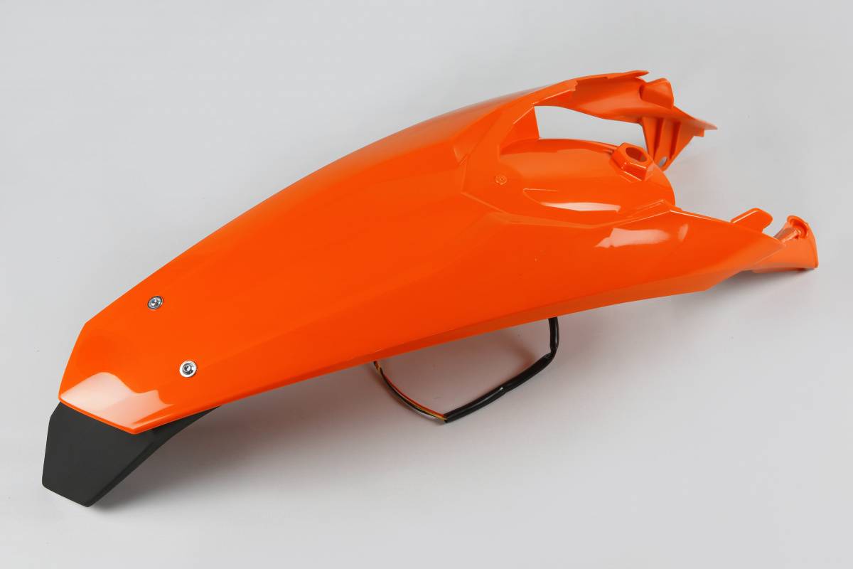 PARAFANGO POSTERIORE COMPATIBILE CON KTM EXC 300 2012-2016 / enduro LED arancio