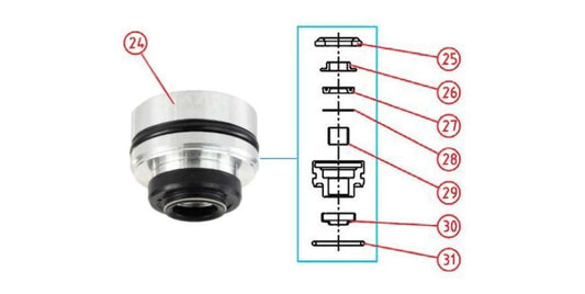 Paraolio testina mono n.27 KYB Husqvarna FC 350 14-21