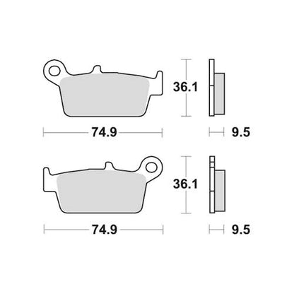 PASTIGLIE FRENO SINTERIZZATE RACING POSTERIORI HONDA XR 600R 1998/2002