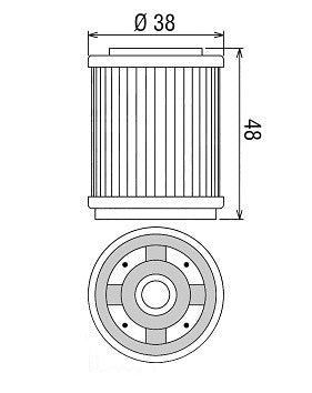 FILTRO OLIO YAMAHA TT 350 (86-92) - HIFLO