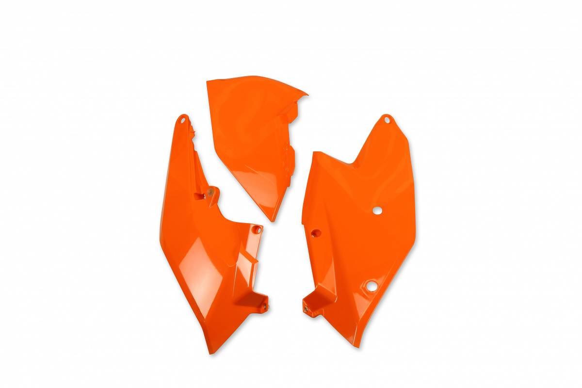 FIANCATINE-LATERALI-COMPATIBILE-CON-KTM-EXC-F-250-2017-2019-con-coperchio-scatola-filtro-lato-sinistro-ARANCIO-127