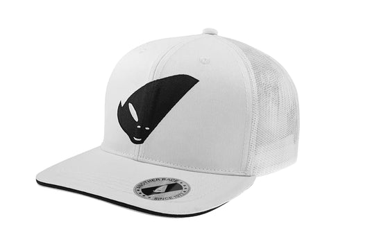 CAPPELLINO BIANCO/NERO CON LOGO ALIENO NERO