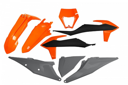 KIT-PLASTICHE-COMPATIBILE-CON-KTM-EXC-F-250-2020-2023-con-portafaro-OEM 21-999X
