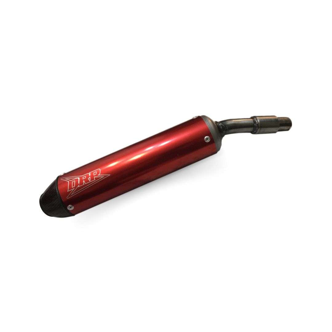 Silenziatore DRP rosso fondello carbonio Husqvarna CR 125 98-08 spillo corto