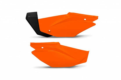 FIANCATINE-LATERALI-COMPATIBILE-CON-HONDA-CRF-110F-2019-2026-ARANCIO FLUO-FFLU