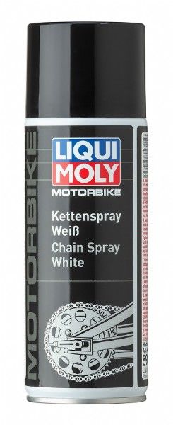 SPRAY CATENA LIQUI MOLY MOTORBIKE BIANCO - 100% SINTETICO - 400 ML