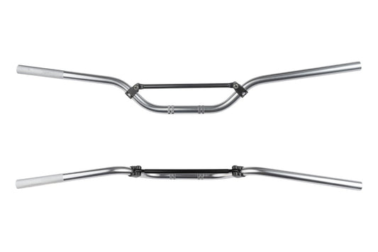 MANUBRIO Ø 22MM IN LEGA TRIAL - FINITURA SPAZZOLATA E LUCIDATA, COLORE ALLUMINIO