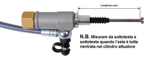 RICAMBIO POMPA FRIZIONE MAGURA CILINDRO ATTUATORE HYMEC 167 E 163 - LUNGHEZZA ASTA 35MM