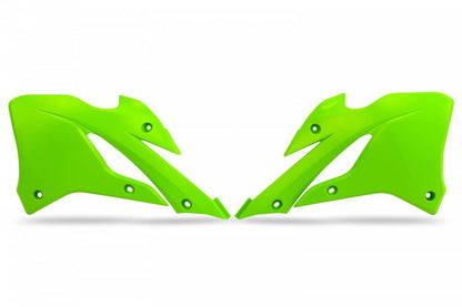 CONVOGLIATORI-RADIATORE-COMPATIBILE-CON-KAWASAKI-KX-112-2022-2026-VERDE FLUO-AFLU