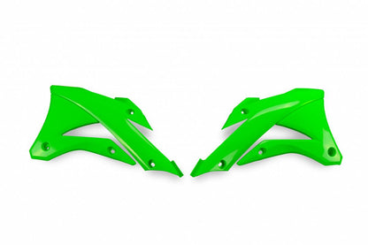 CONVOGLIATORI-RADIATORE-COMPATIBILE-CON-KAWASAKI-KX-85-2014-2021-VERDE FLUO-AFLU
