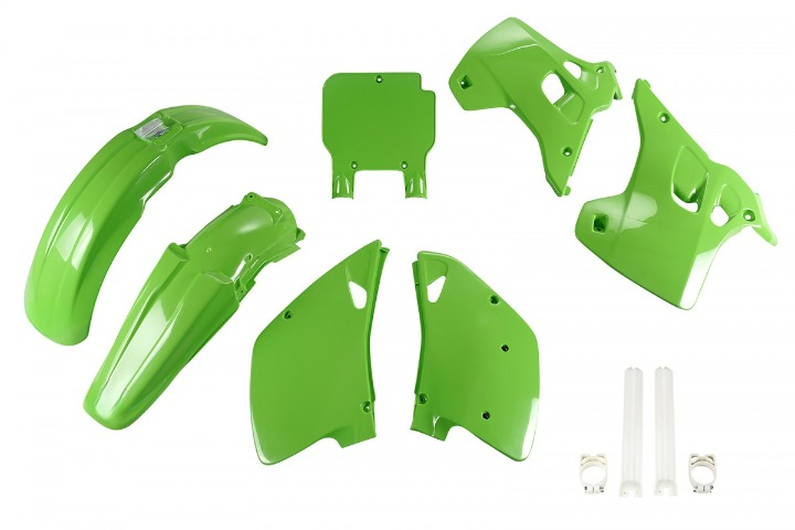FULL-KIT-PLASTICHE-COMPATIBILE-CON-KAWASAKI-KX-125-1992-1992-VERDE-026