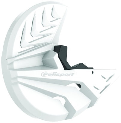 KIT PROTEZIONE DISCO FRENO E PIEDINI FORCELLE HONDA CRF 250RX (19-21) POLISPORT BIANCO