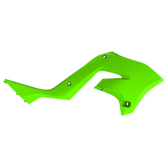CONVOGLIATORI RADIATORI VERDE LIME PER KIT RESTYLING KXF '23 STYLE KAWASAKI KX 125 (03-08) POLISPORT