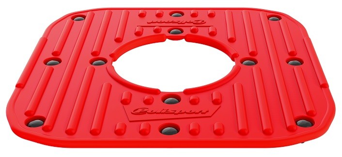 PIANALE IN GOMMA CON CLIPS DI MONTAGGIO PER TRACK STAND - ROSSO POLISPORT