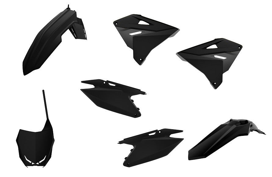 KIT PLASTICHE RESTYLING NERO SUZUKI RM 125 (01-12) POLISPORT