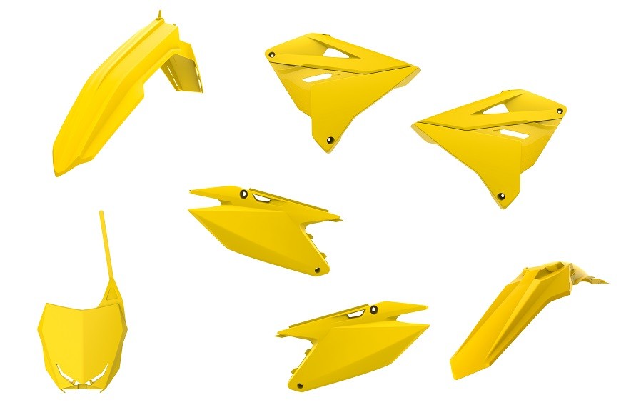 KIT PLASTICHE RESTYLING GIALLO RM01 SUZUKI RM 250 (01-12) POLISPORT