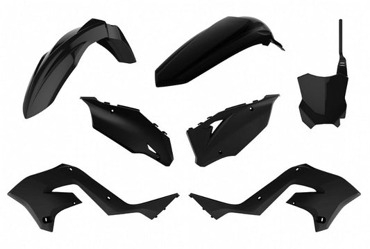KIT PLASTICHE RESTYLING NERO KXF '23 STYLE KAWASAKI KX 250 (03-08) POLISPORT