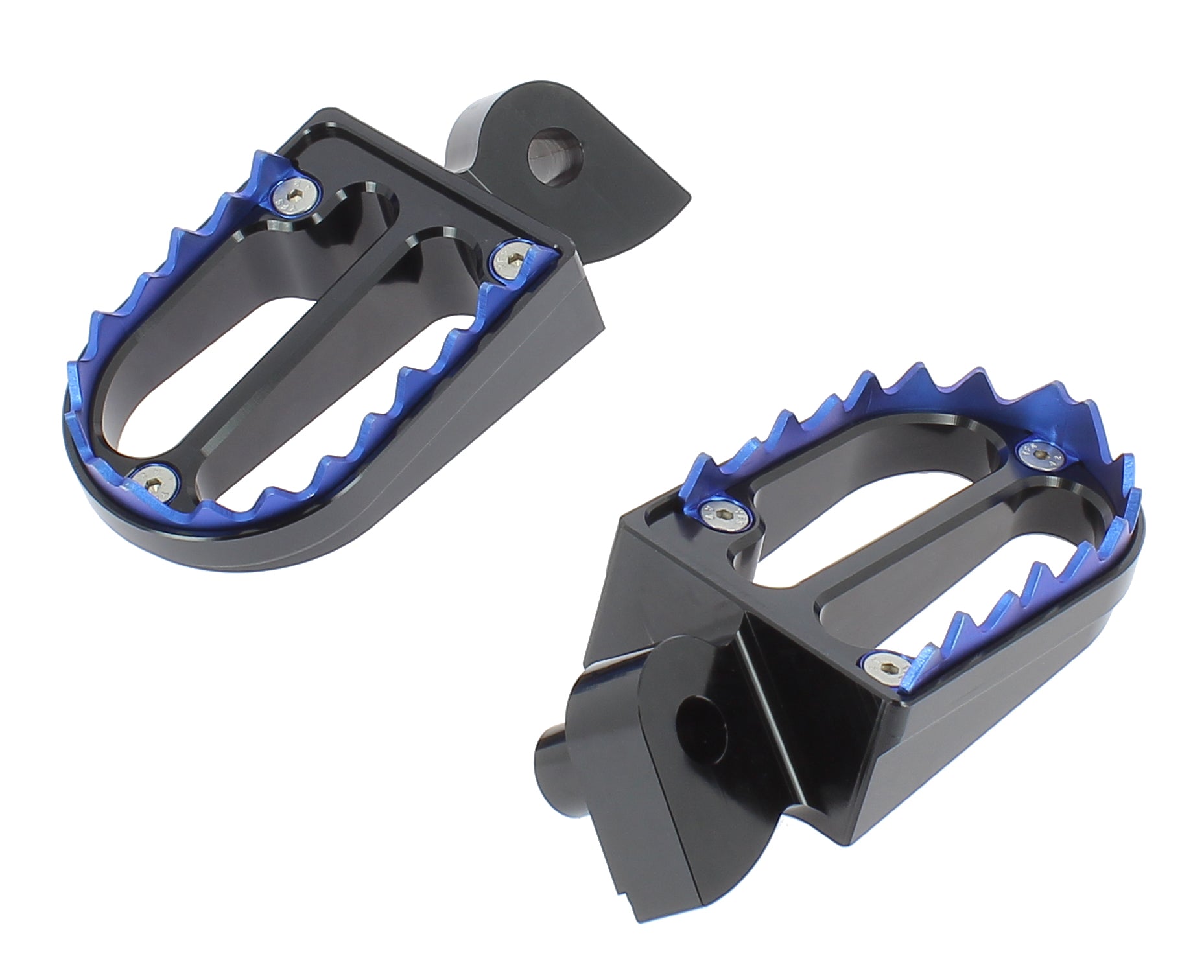 PEDANE POGGIAPIEDI IN ALLUMINIO CON DENTI IN TITANIO GAS GAS EC 300 (99-10) MOTOCROSS MARKETING NERO