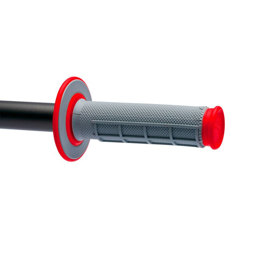 MANOPOLE RENTHAL DUAL MX HALF WAFFLE GRIGIO-ROSSO