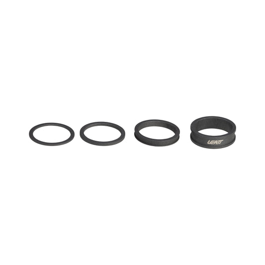 RICAMBIO MANUBRIO LEATT SPACER KIT HEADSET C.MAG 10/5/2.5/1.5MM SET DISTANZIALI SERIE STERZO IN MAGNESIO CERAMICO GRIGIO
