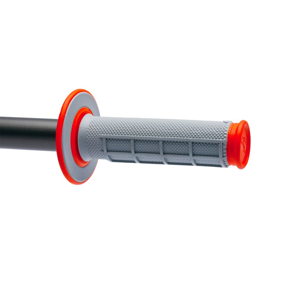 MANOPOLE RENTHAL DUAL MX HALF WAFFLE GRIGIO-ARANCIONE