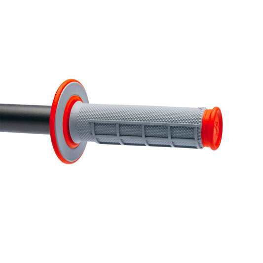 MANOPOLE RENTHAL DUAL MX HALF WAFFLE GRIGIO-ARANCIONE