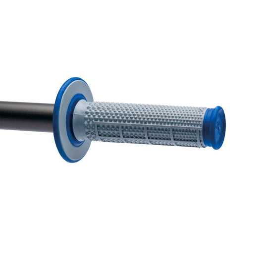 MANOPOLE RENTHAL DUAL TAPERED MX HALF WAFFLE GRIGIO-BLU