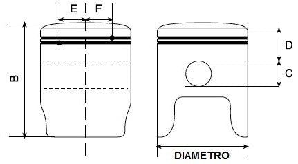 PISTONE PROX SHERCO 125 SE-R (18-26) 53,97 BIFASCIA