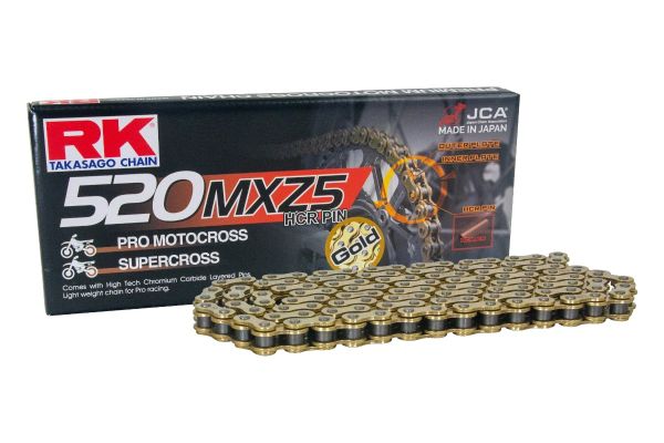 CATENA RK 520 MXZ5 - 120 MAGLIE - ORO