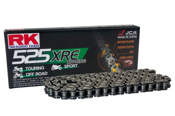 CATENA RK 525 XRE - 124 MAGLIE - NERO - CON XW-RING