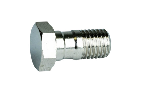 RACCORDO TUBO FRENO VITE CORTA FORATA M10X1,25 IN METALLO
